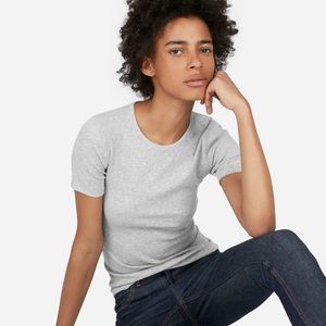 Everlane The Pima Micro Rib Crew Tee